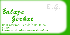 balazs gerhat business card